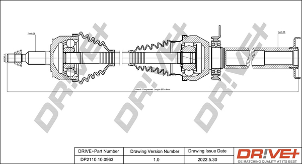 Drive Shaft  Art. DP2110100963