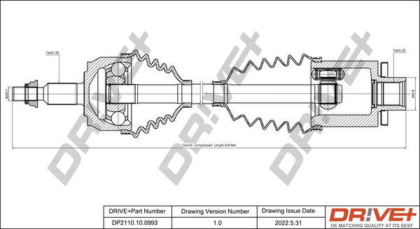 Drive Shaft  Art. DP2110100993