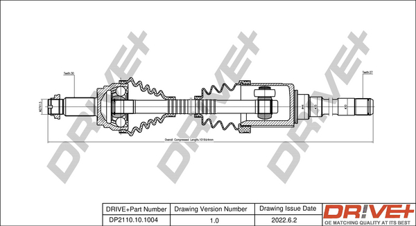 Drive Shaft  Art. DP2110101004