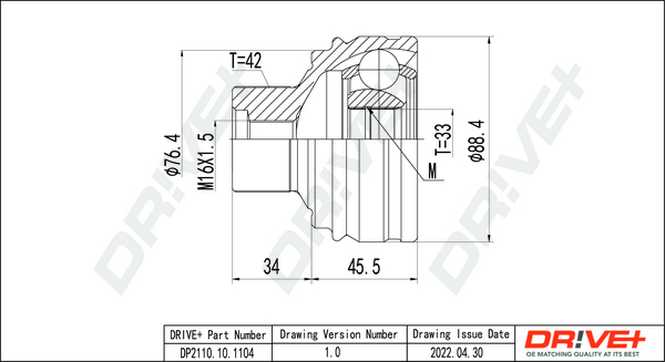 Joint Kit, drive shaft  Art. DP2110101104