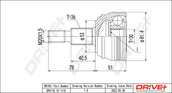 Joint Kit, drive shaft  Art. DP2110101115