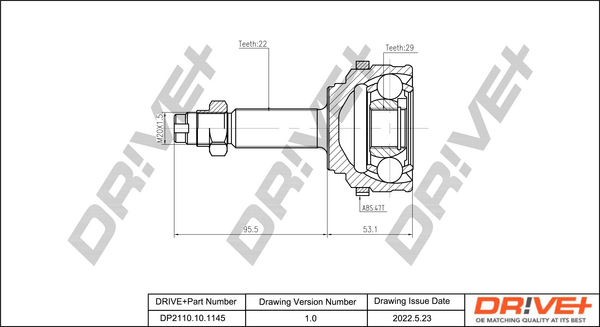 Joint Kit, drive shaft  Art. DP2110101145