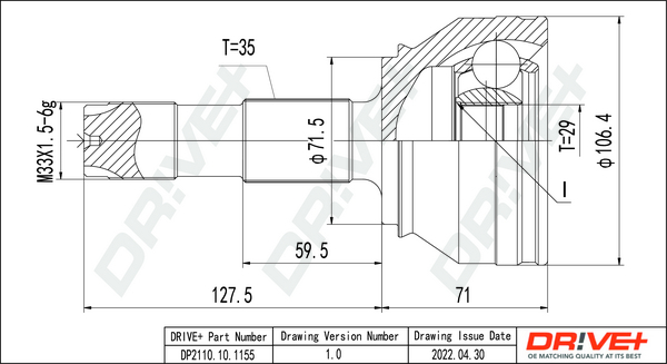 Joint Kit, drive shaft  Art. DP2110101155