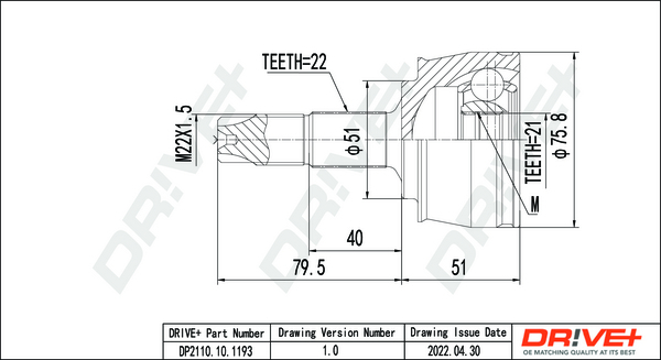 Joint Kit, drive shaft  Art. DP2110101193