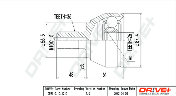 Joint Kit, drive shaft  Art. DP2110101210