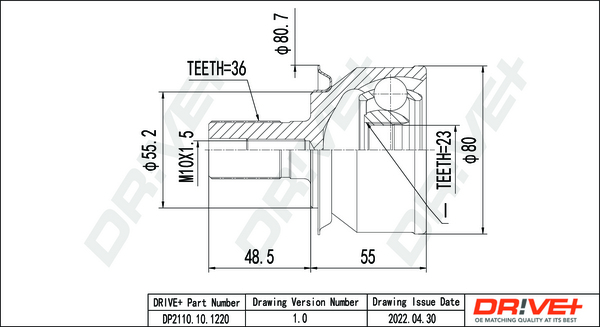 Joint Kit, drive shaft  Art. DP2110101220