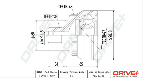 Joint Kit, drive shaft  Art. DP2110101232