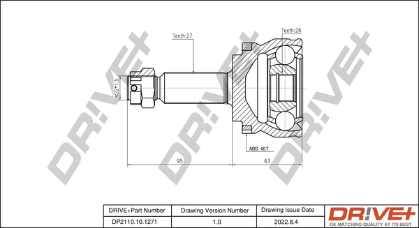 Joint Kit, drive shaft  Art. DP2110101271