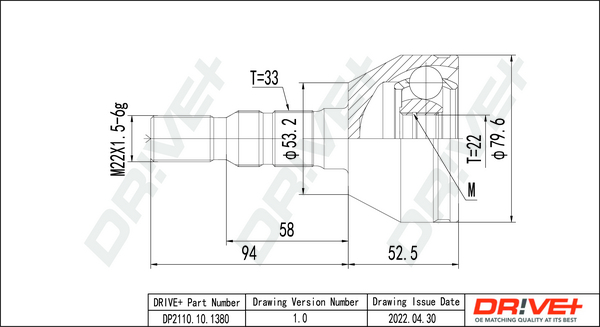 Joint Kit, drive shaft  Art. DP2110101380