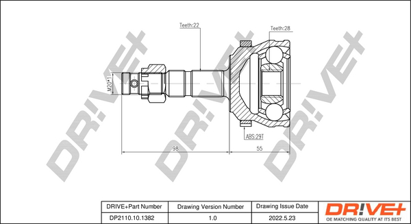 Joint Kit, drive shaft  Art. DP2110101382