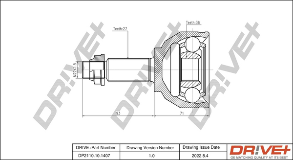 Joint Kit, drive shaft  Art. DP2110101407