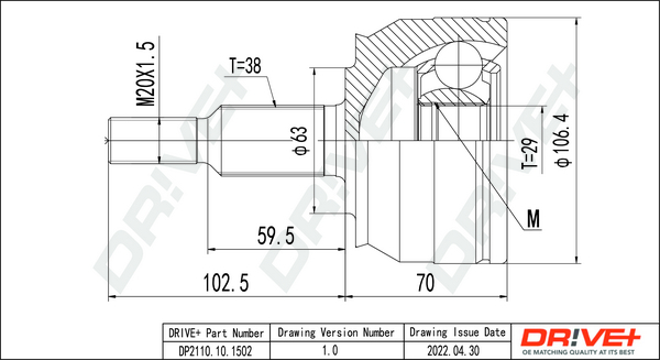 Joint Kit, drive shaft  Art. DP2110101502