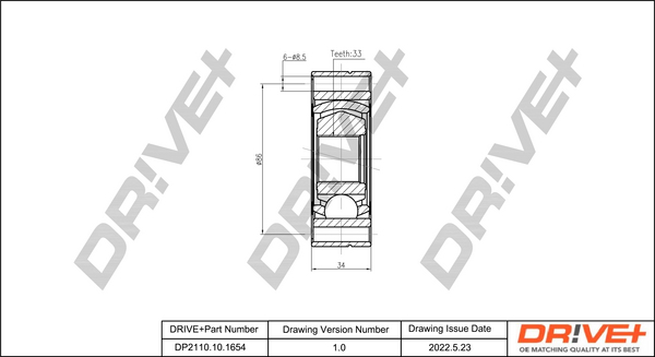 Joint Kit, drive shaft  Art. DP2110101654