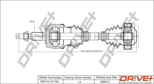 Drive Shaft  Art. DP2110101743