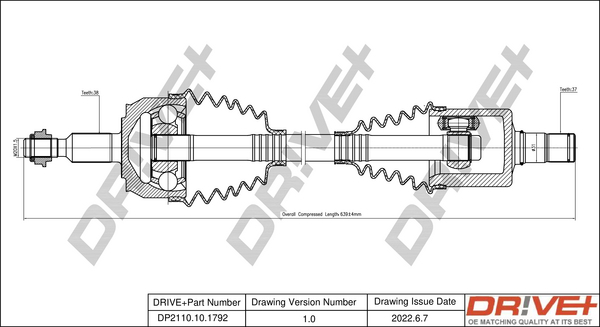 Drive Shaft  Art. DP2110101792