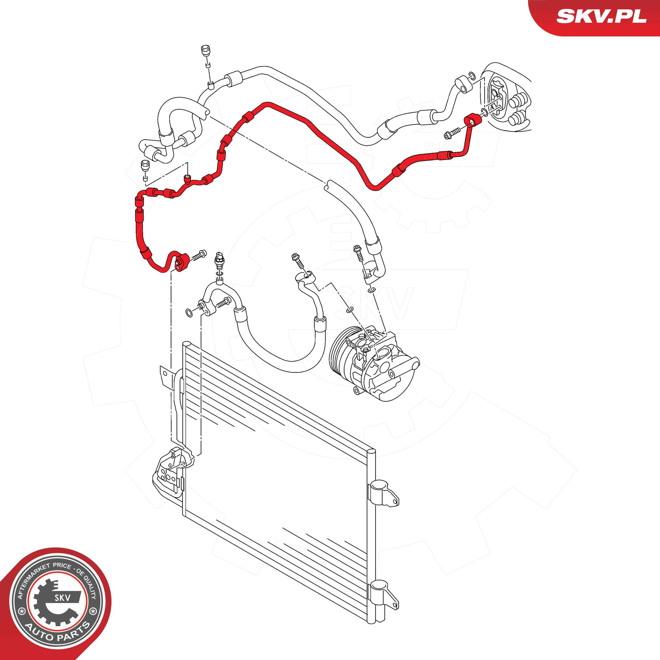 High-/Low Pressure Line, air conditioning  Art. 43SKV559