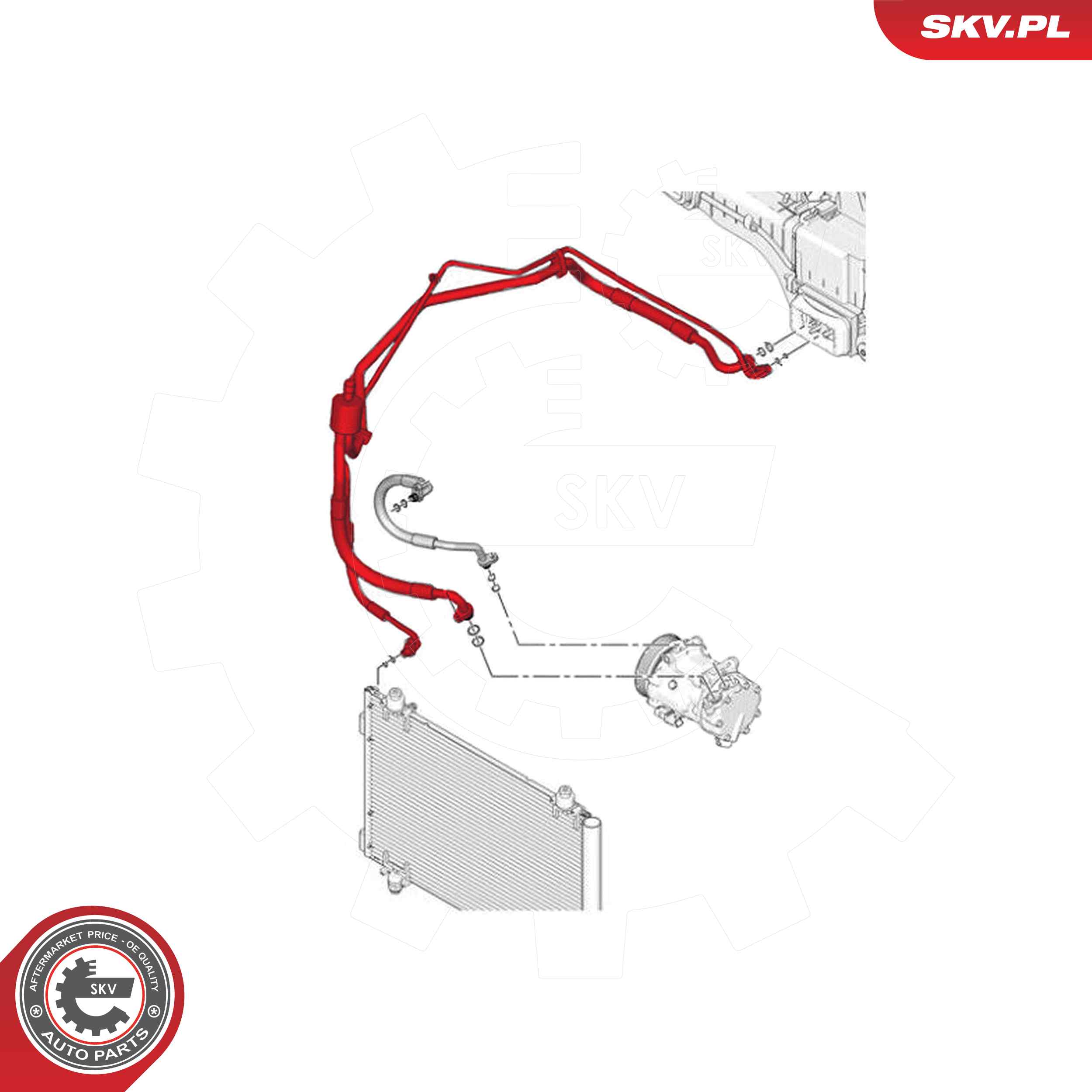 High-/Low Pressure Line, air conditioning  Art. 43SKV593