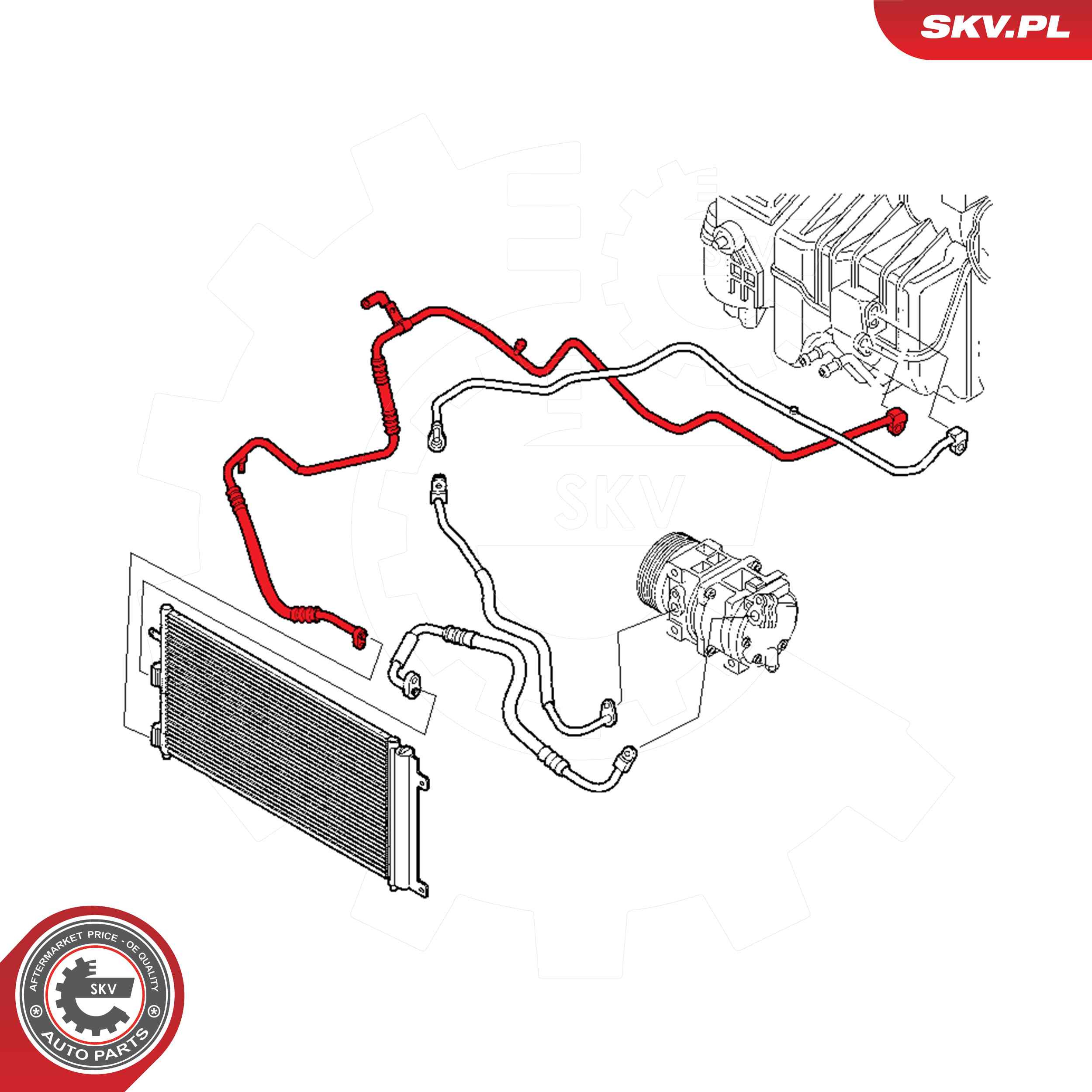 High-/Low Pressure Line, air conditioning  Art. 54SKV613