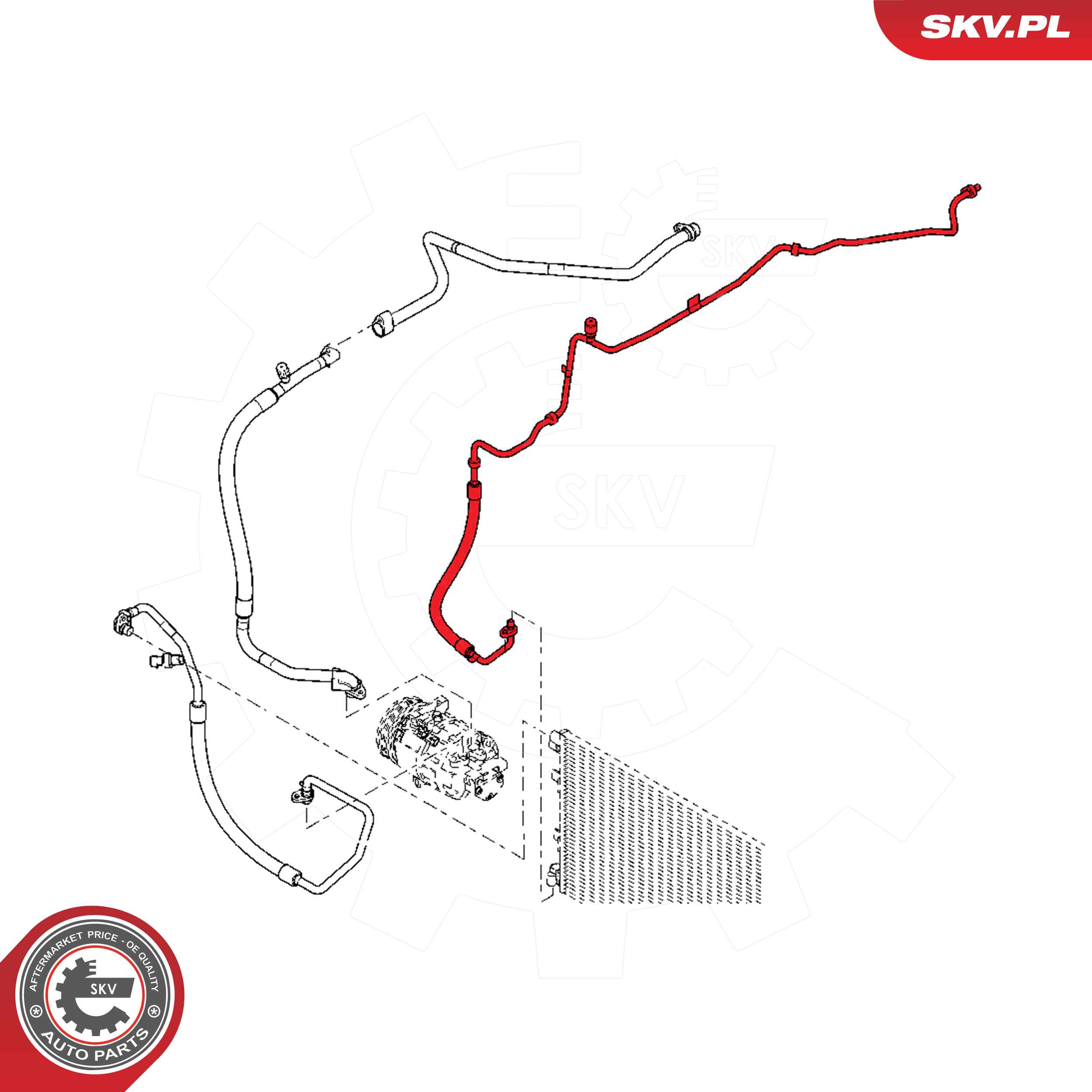 High-/Low Pressure Line, air conditioning  Art. 54SKV669