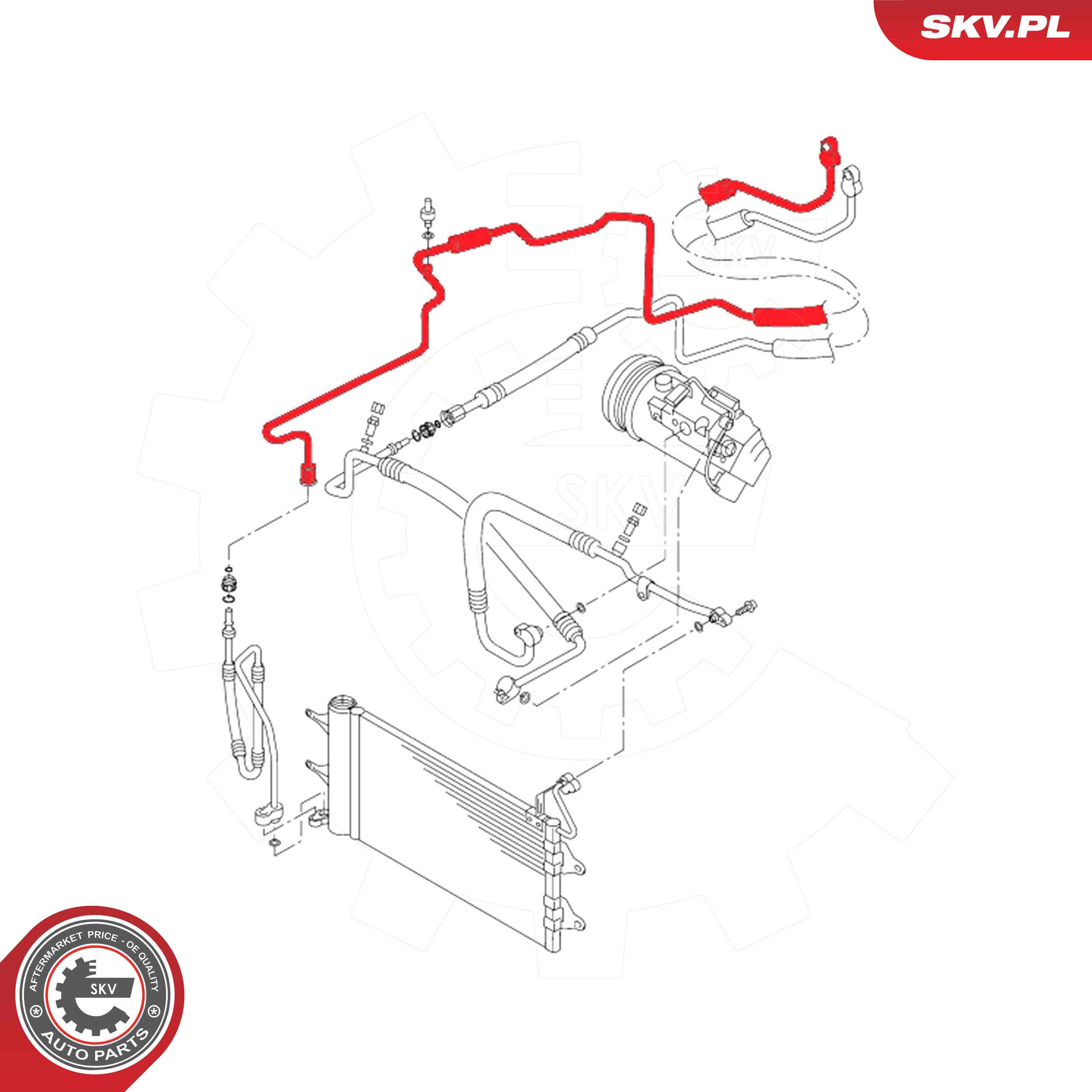 High-/Low Pressure Line, air conditioning  Art. 54SKV706