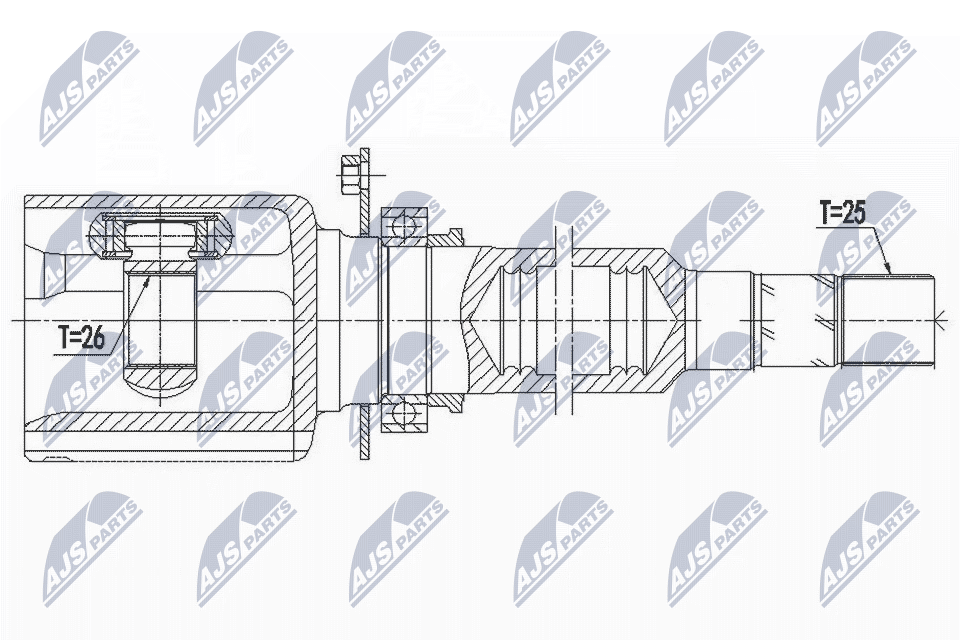 Joint Kit, drive shaft  Art. NPWAR009