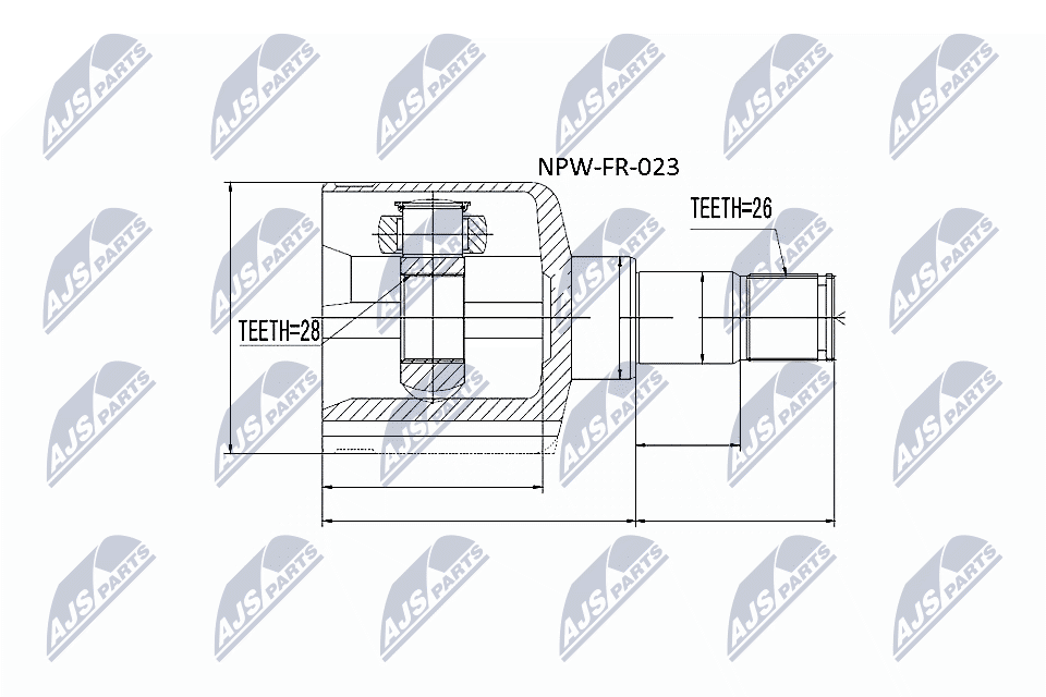 Joint Kit, drive shaft  Art. NPWFR023