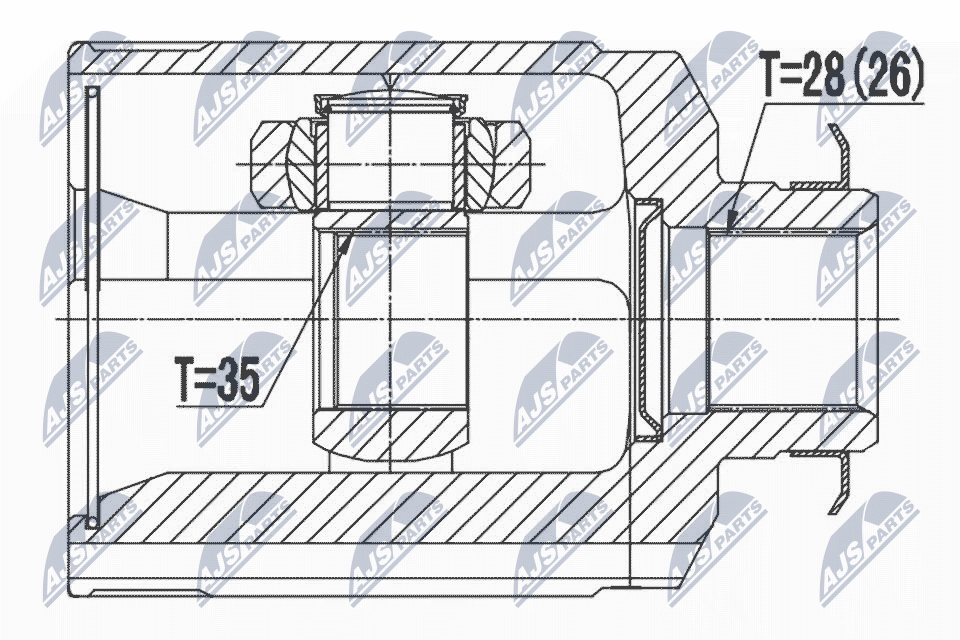 Joint Kit, drive shaft  Art. NPWHY524