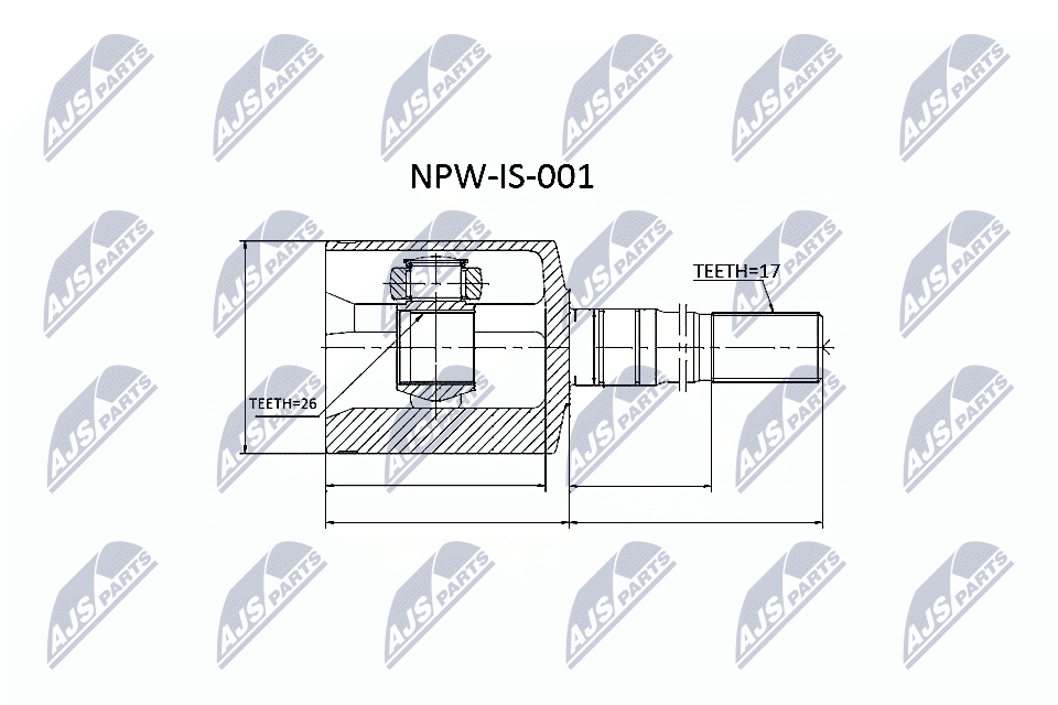 Joint Kit, drive shaft  Art. NPWIS001