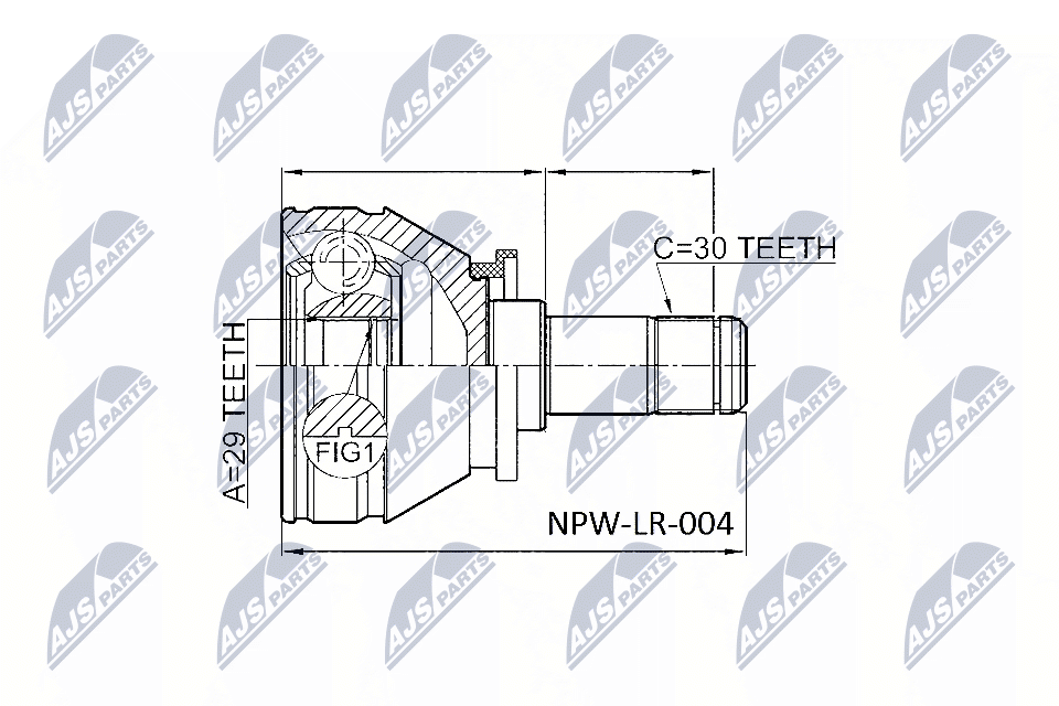 Joint Kit, drive shaft  Art. NPWLR004