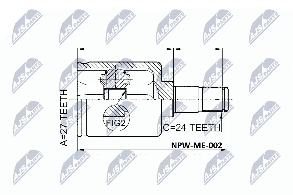 Joint Kit, drive shaft  Art. NPWME002