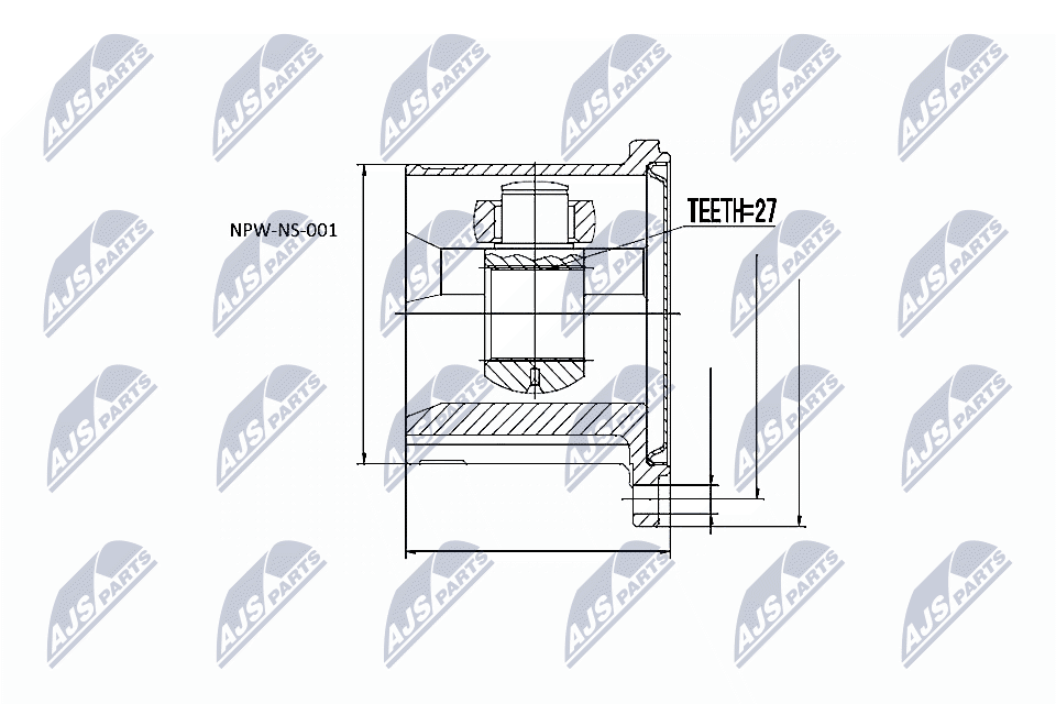 Joint Kit, drive shaft  Art. NPWNS001