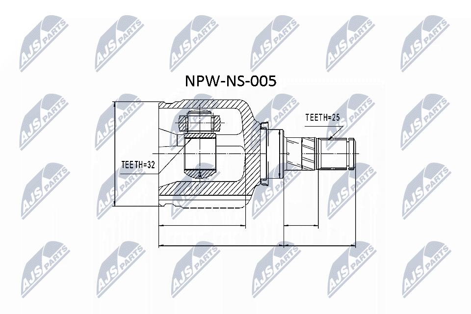 Joint Kit, drive shaft  Art. NPWNS005