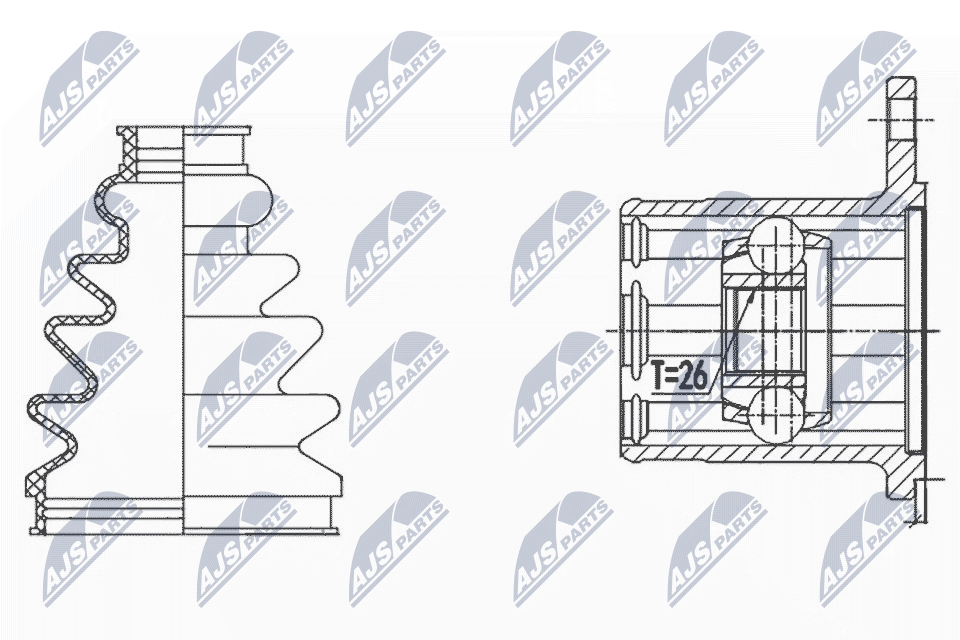 Joint Kit, drive shaft  Art. NPWSU015