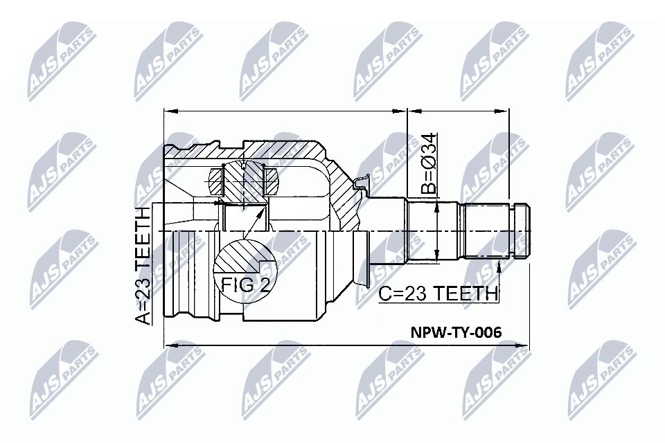 Joint Kit, drive shaft  Art. NPWTY006