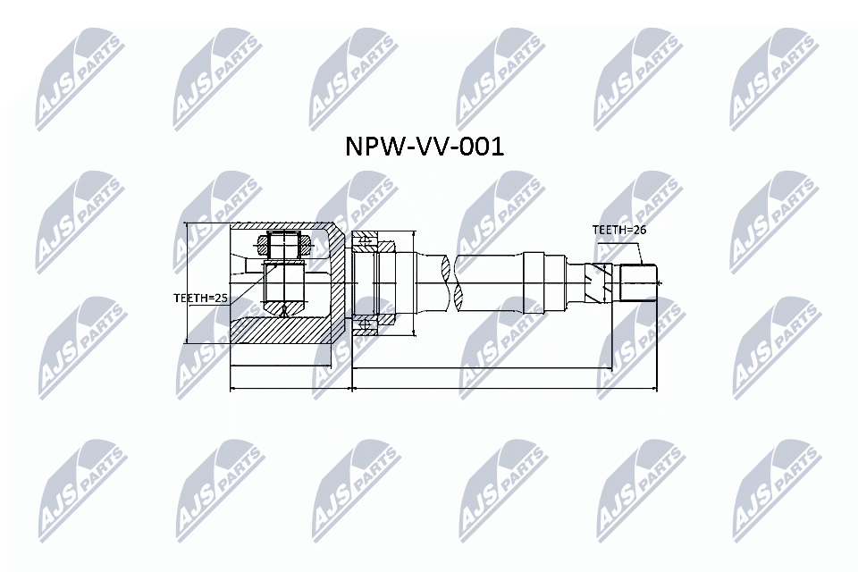 Joint Kit, drive shaft  Art. NPWVV001