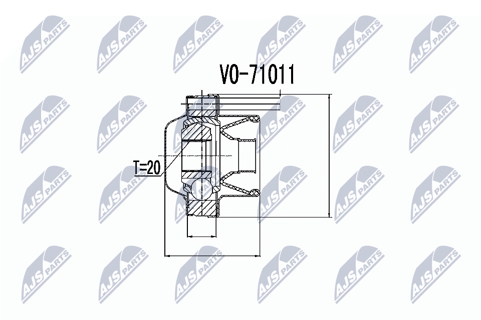 Joint, propshaft  Art. NPWVV006