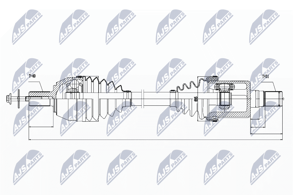 Drive Shaft  Art. NPWVV023