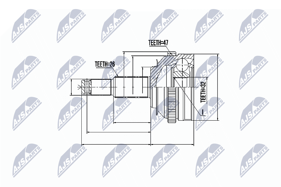 Joint Kit, drive shaft  Art. NPZCH001