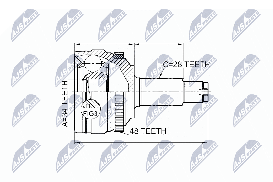 Joint Kit, drive shaft  Art. NPZDW028