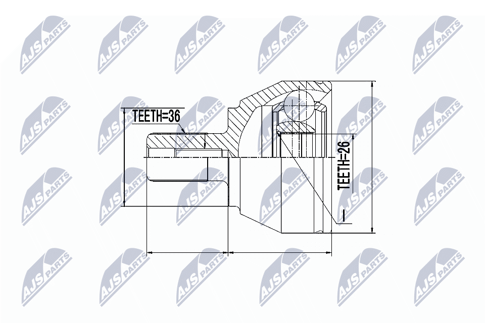 Joint Kit, drive shaft  Art. NPZFR016