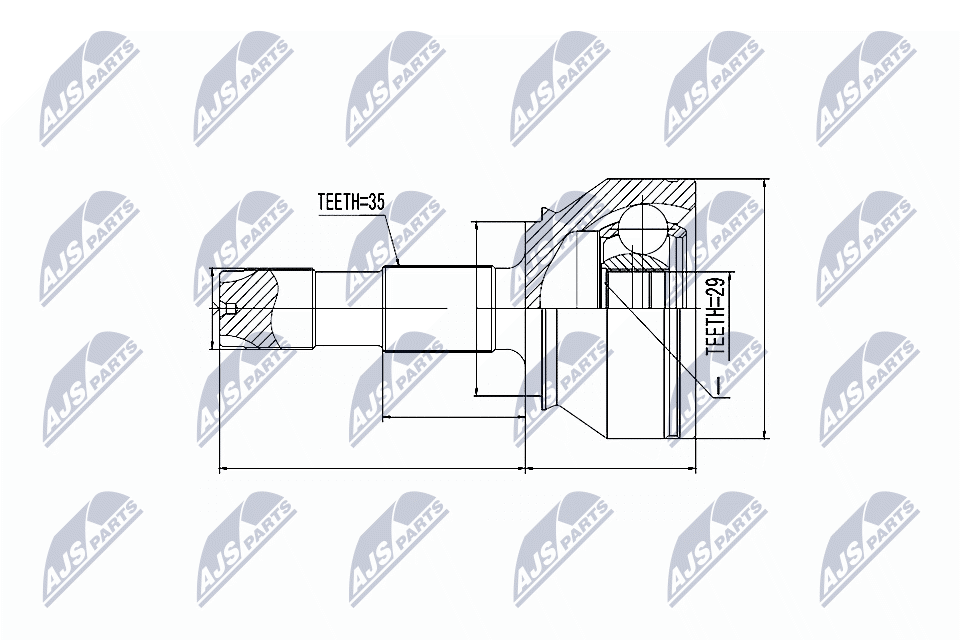 Joint Kit, drive shaft  Art. NPZFT055