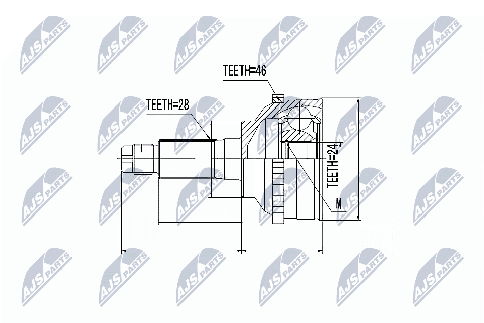 Joint Kit, drive shaft  Art. NPZKA326