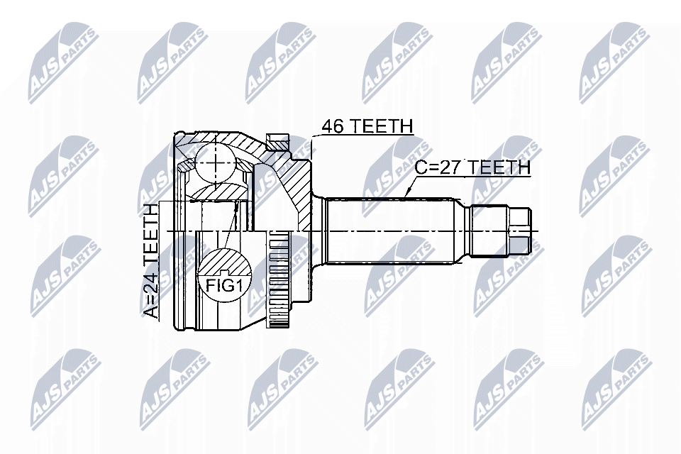 Joint Kit, drive shaft  Art. NPZKA359