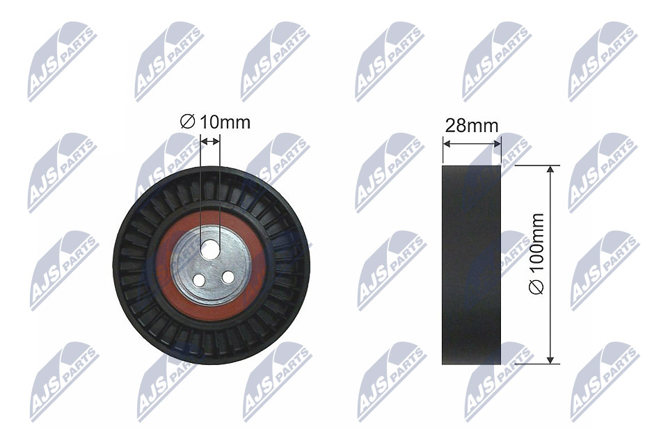 Deflection/Guide Pulley, V-ribbed belt  Art. RNKAR009