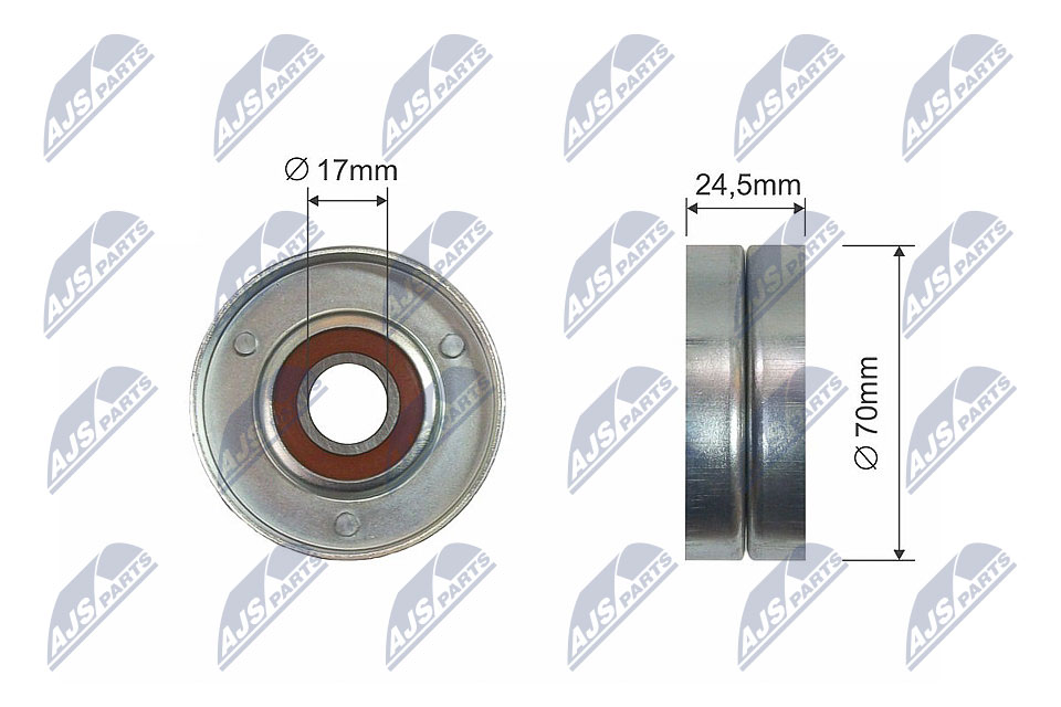 Tensioner Pulley, V-ribbed belt  Art. RNKAU002