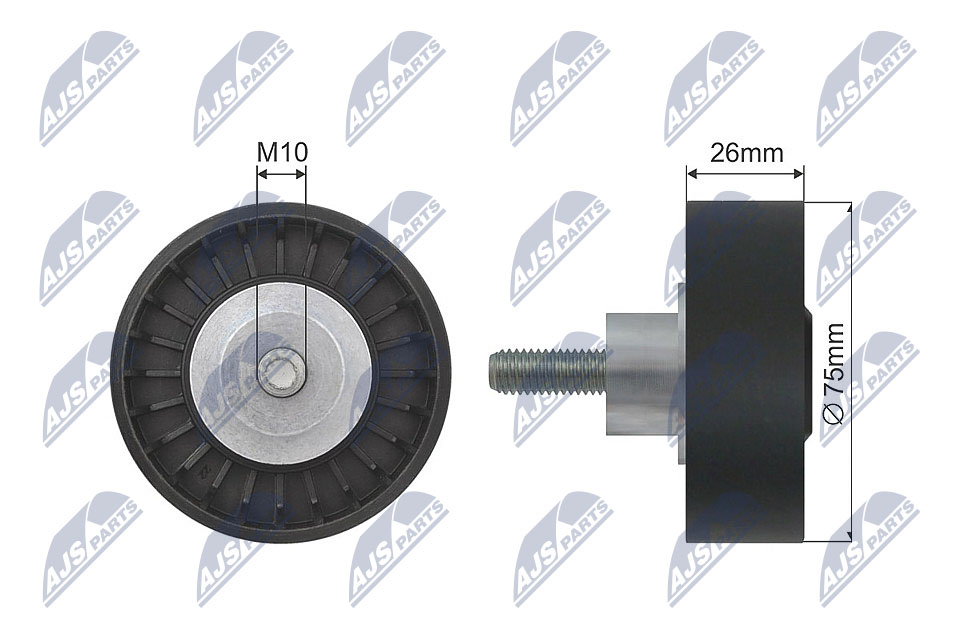 Deflection/Guide Pulley, V-belt  Art. RNKAU034