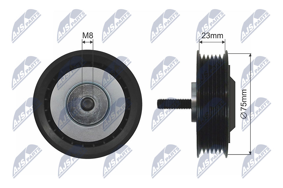 Deflection/Guide Pulley, V-belt  Art. RNKAU041