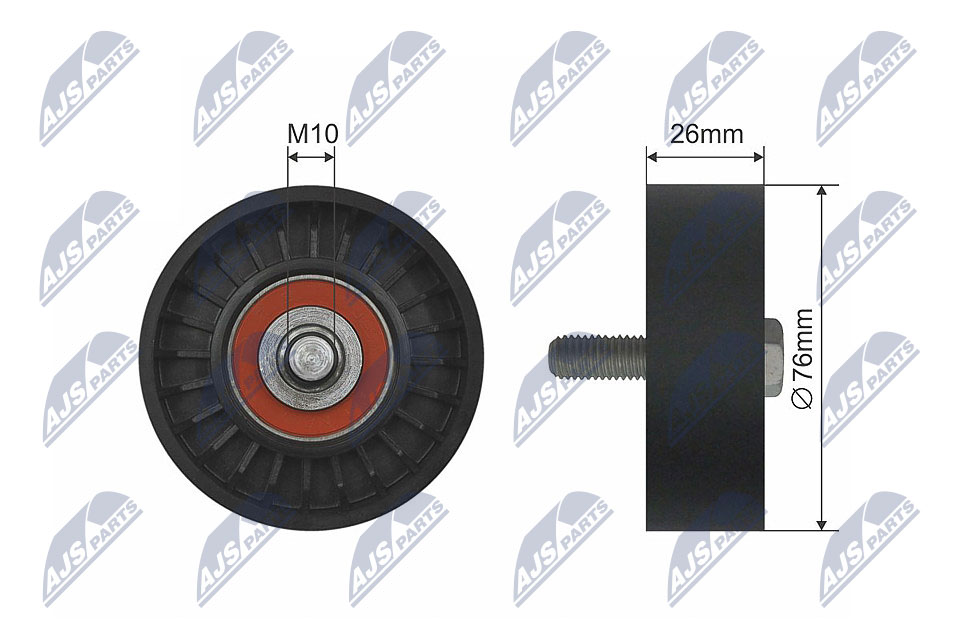 Deflection/Guide Pulley, V-belt  Art. RNKAU046