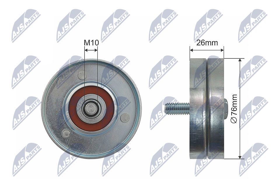 Deflection/Guide Pulley, V-belt  Art. RNKAU050