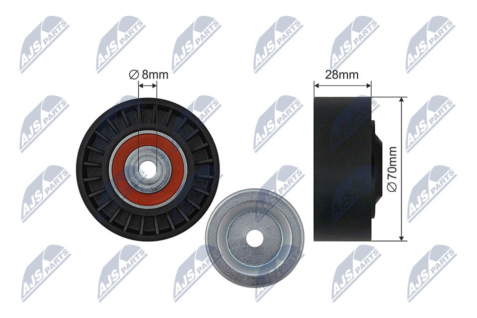 Deflection/Guide Pulley, V-ribbed belt  Art. RNKAU064